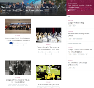 mehrsprachige Website für Tirol, Südtirol, Trentino