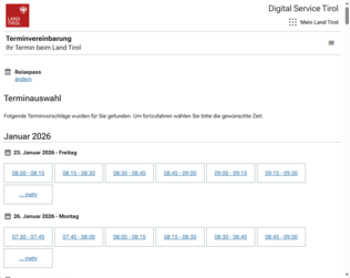 Termine online vereinbaren